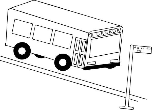 Autobus &agrave; colorier
