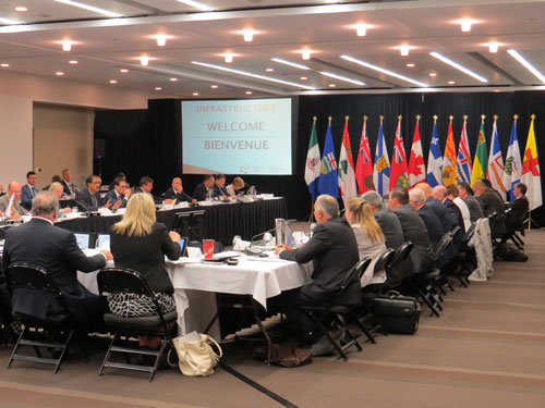 Federal, provincial and territorial infrastructure Ministers in Edmonton, September 2016.