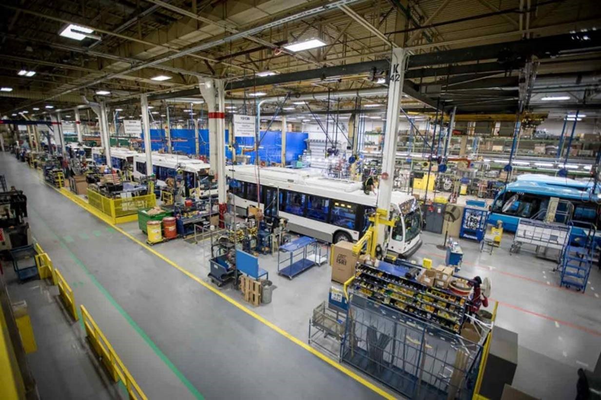 Inside the Nova Bus manufacturing plant