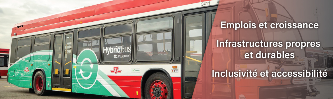 nouveau parc d'autobus électriques hybrides de la TTC, Toronto, Ont.