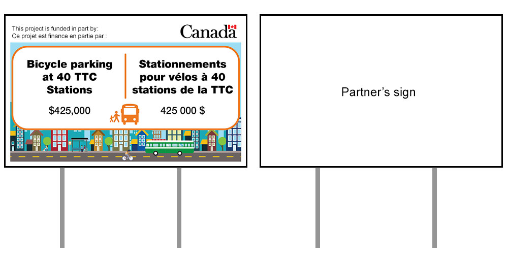 Figure 11: Sample federal government-only sign (bilingual, English first)